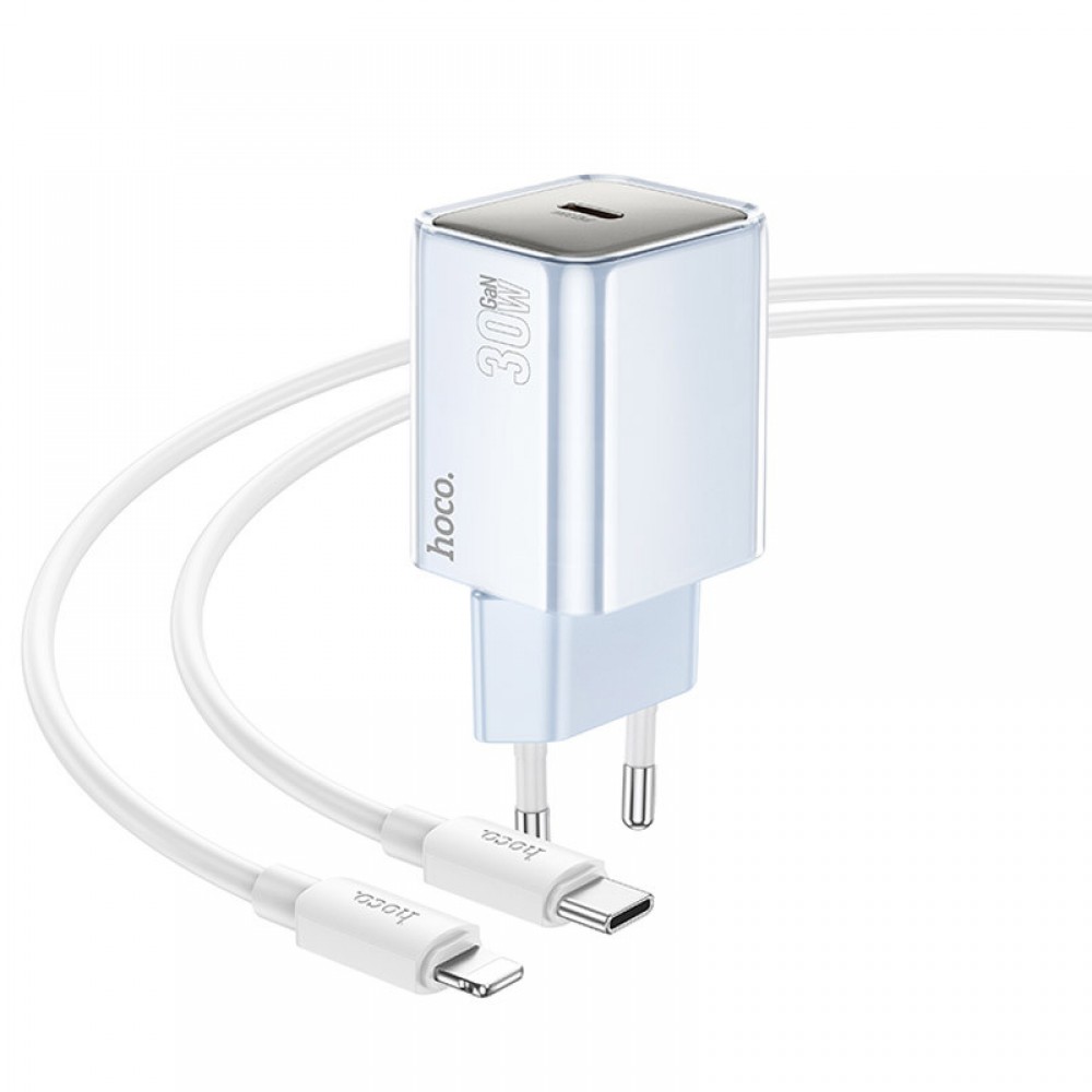 СЗУ Hoco N47 Glorious PD30W (1USB-C) + кабель Type-C to Lightning