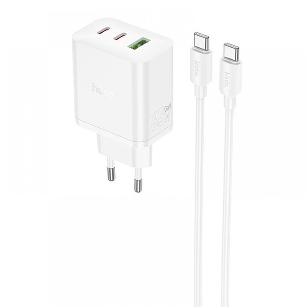 СЗУ Hoco N51 Scenery PD65W (1USB-A/2C) + кабель Type-C to Type-C СЗУ Hoco N51 Scenery PD65W (1USB-A/2C) + кабель Type-C to Type-C