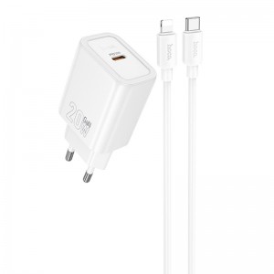 МЗП Hoco N60 Gentle PD20W (1USB-C) + кабель Type-C to Lightning