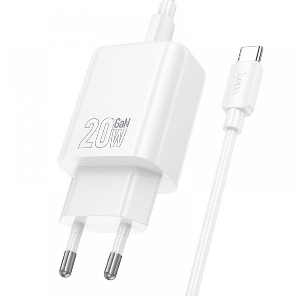 СЗУ Hoco N60 Gentle PD20W (1USB-C) + кабель Type-C to Type-C