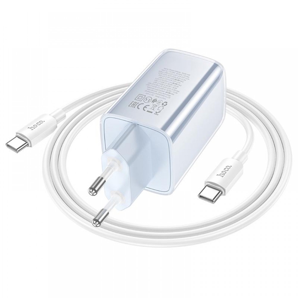 СЗУ Hoco N49 Glorious PD65W (1USB-A/2C) + кабель Type-C to Type-C