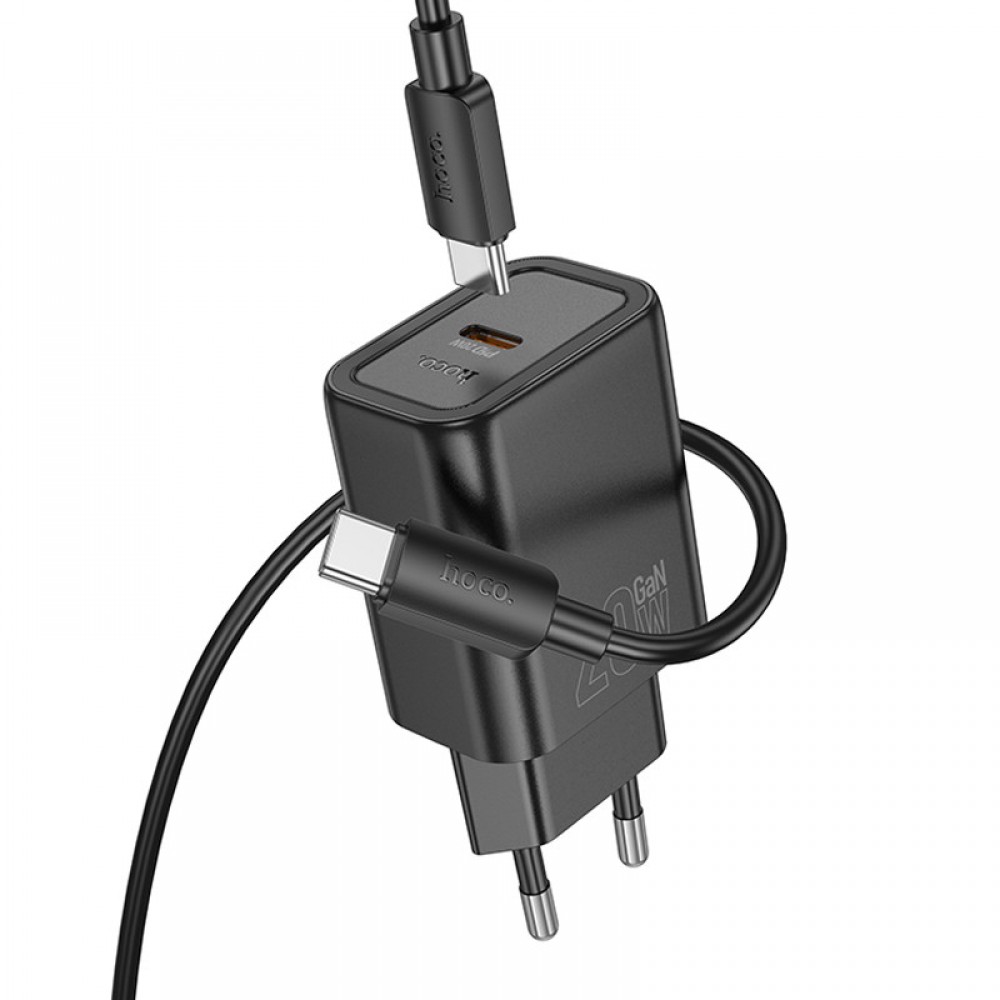 МЗП Hoco N60 Gentle PD20W (1USB-C) + кабель Type-C to Type-C