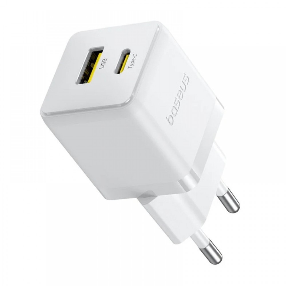 СЗУ Baseus Palm Fast Charger 20W (1USB-A/1C) + кабель Type-C to Type-C (P10111608)