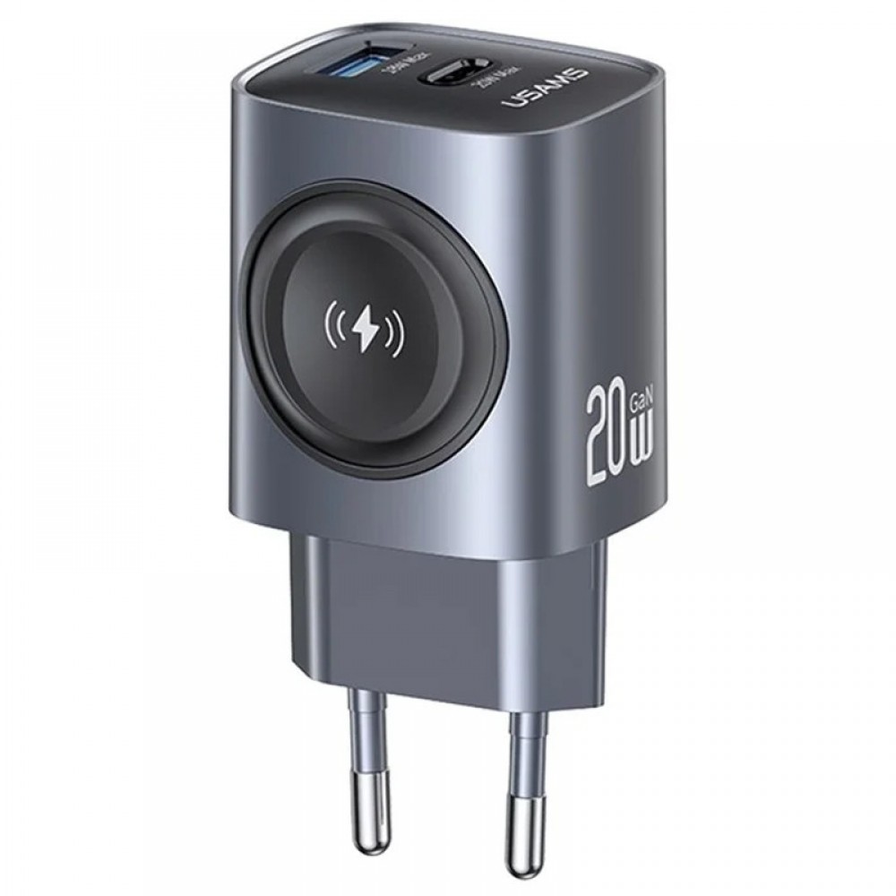 СЗУ Usams US-CC293 T67 Multifunctional iWatch Charger 20W (1USB-A/1C)