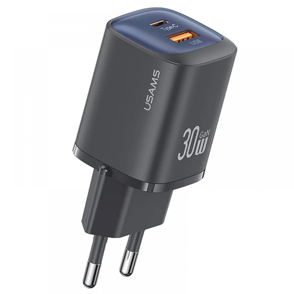 СЗУ Usams US-CC254 GaN HC Ser. 30W (1USB-A/1C)