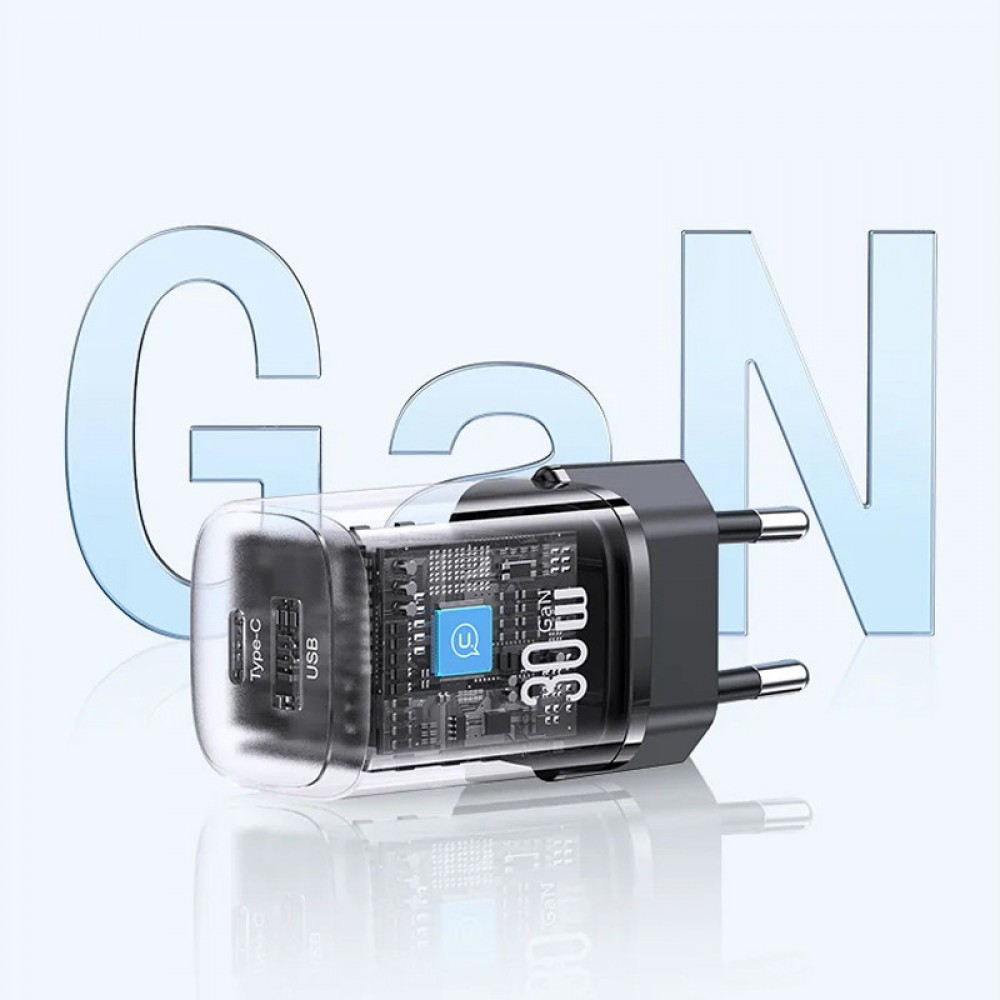 СЗУ Usams US-CC254 GaN HC Ser. 30W (1USB-A/1C)
