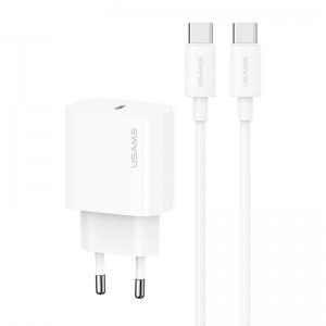 СЗУ Usams US-CC226 Kit-Yi Ser. 20W (1USB-C) + кабель Type-C to Type-C