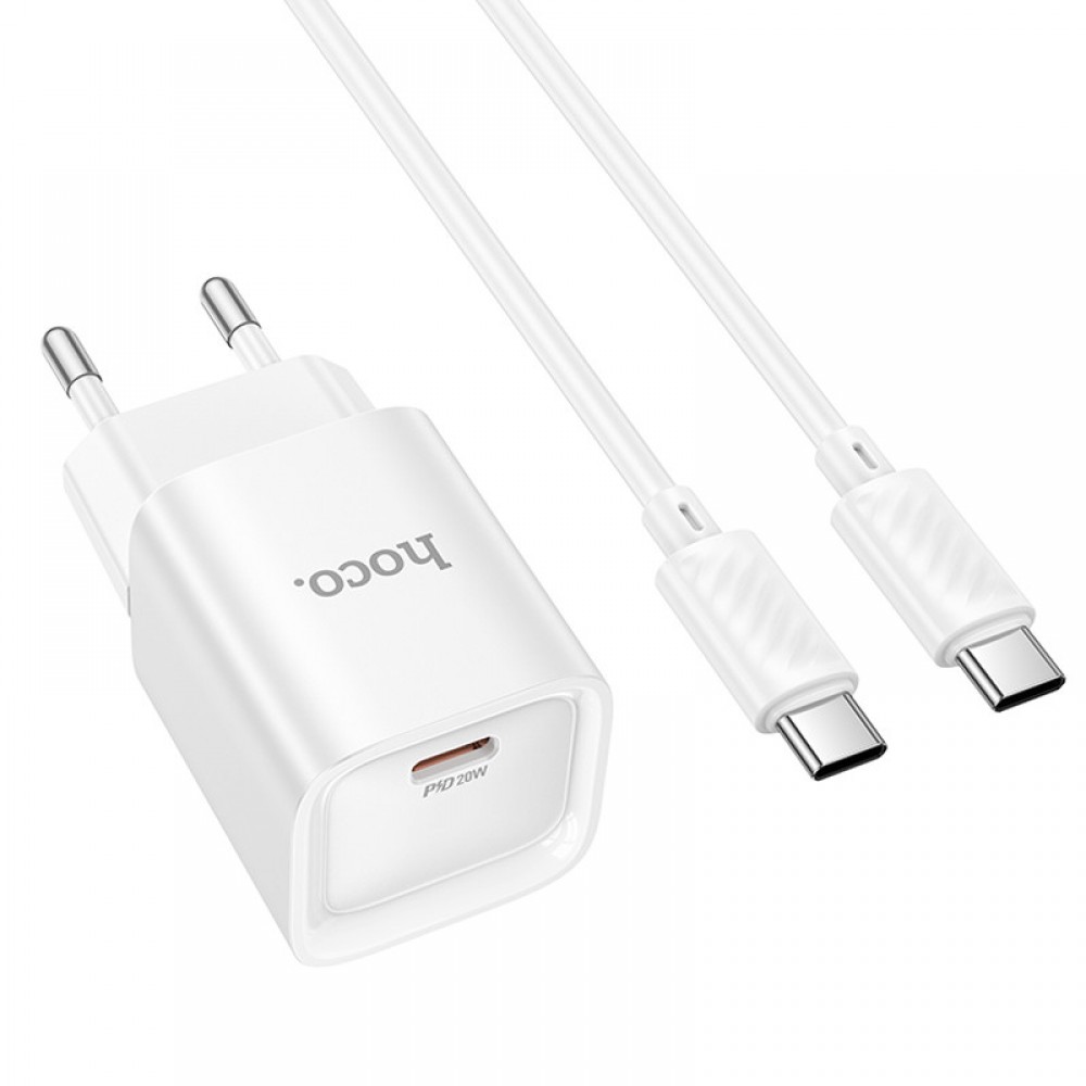 СЗУ Hoco C146A Charm PD20W (1USB-C) + кабель Type-C to Type-C