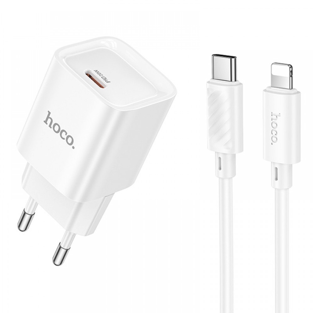 СЗУ Hoco C146A Charm PD20W (1USB-C) + кабель Type-C to Lightning