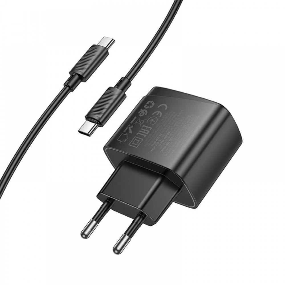 МЗП Hoco CS61A Bright PD30W+QC3.0 (1USB-A/1C) + кабель Type-C to Type-C МЗП Hoco CS61A Bright PD30W+QC3.0 (1USB-A/1C) + кабель Type-C to Type-C