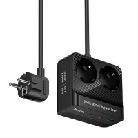 Удлинитель Hoco AC27 Descanso (PD30W/2C/1A/2xSocket) (2m)