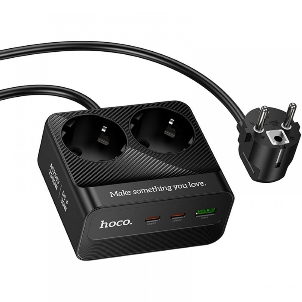 Подовжувач Hoco AC27 Descanso (PD30W/2C/1A/2xSocket) (2m)