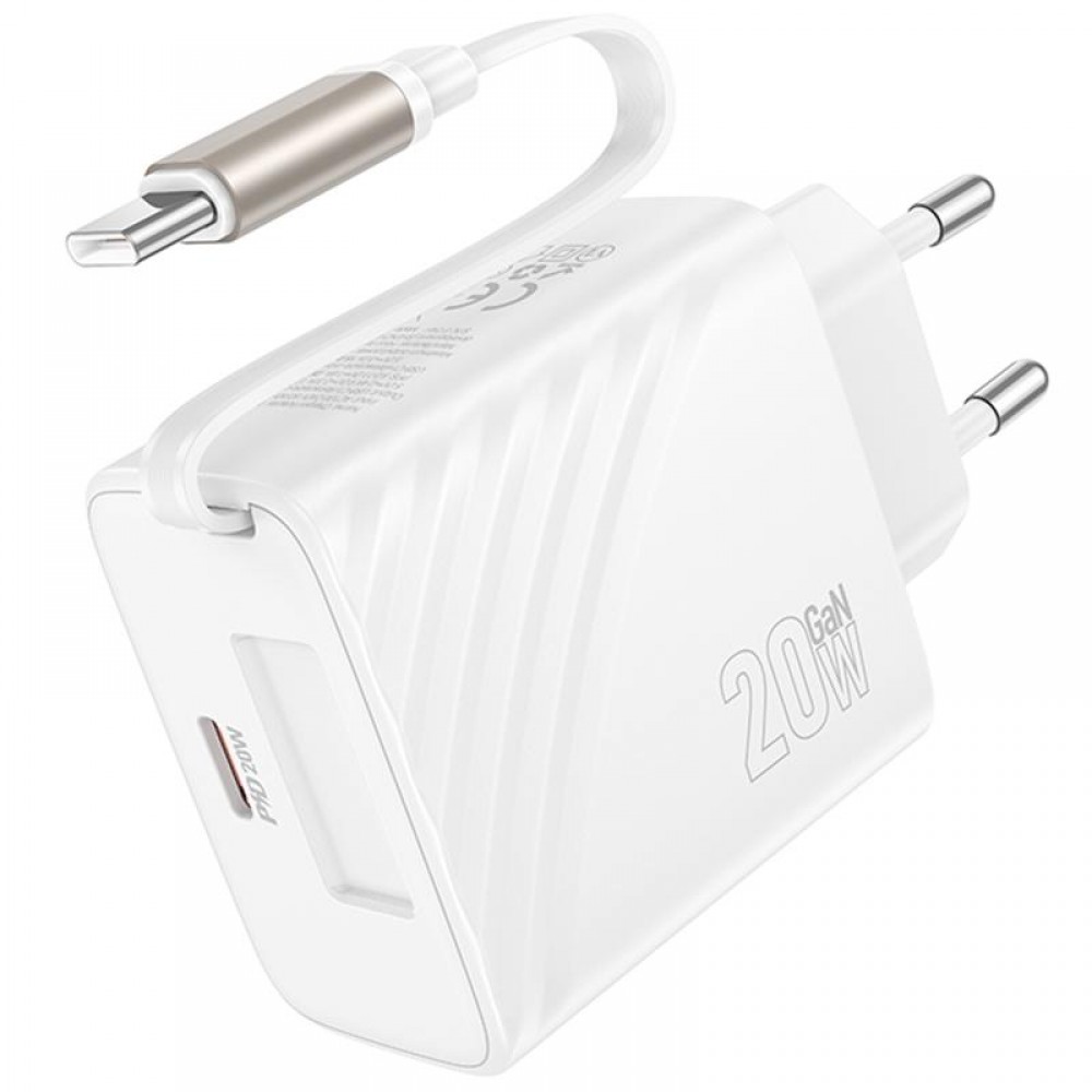 МЗП Hoco N57 Full PD20W with retractable cable Type-C (2USB-C)