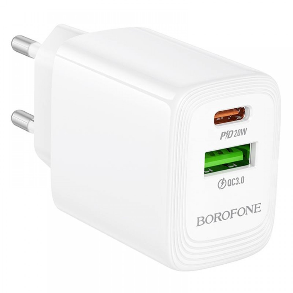 МЗП Borofone BN27 Fuente PD20W+QC3.0 (1USB-A/1C) МЗП Borofone BN27 Fuente PD20W+QC3.0 (1USB-A/1C)