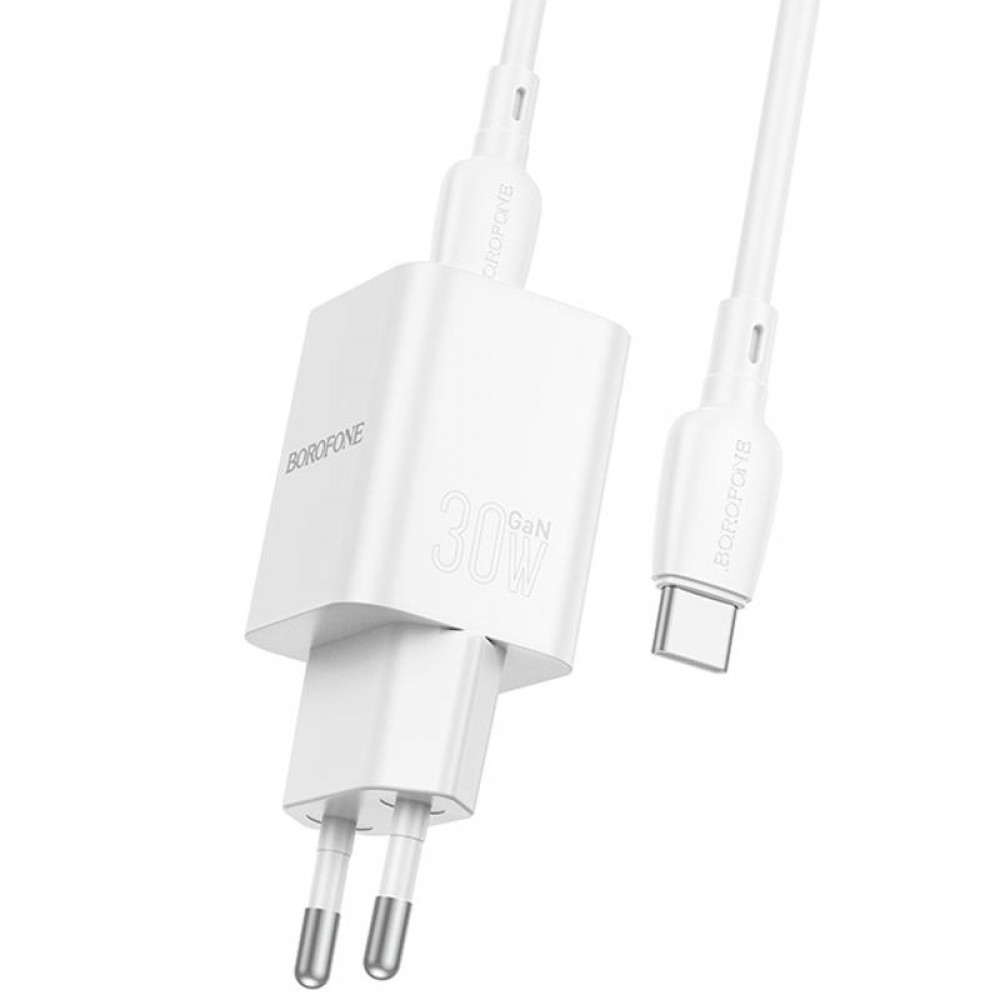 СЗУ Borofone BN14 Royal PD30W+QC3.0 (1USB-A/1C) + кабель Type-C to Type-C СЗУ Borofone BN14 Royal PD30W+QC3.0 (1USB-A/1C) + кабель Type-C to Type-C