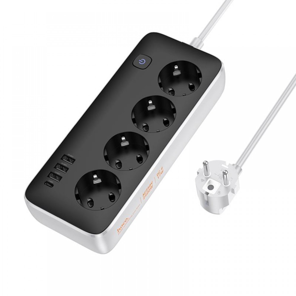 Удлинитель Hoco AC21 Sunlight 4-bit (1C/3A/4xSocket) (3m)