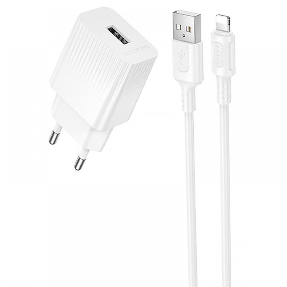 МЗП Borofone BAS71A Source 10.5W (1USB-A) + кабель USB to Lightning