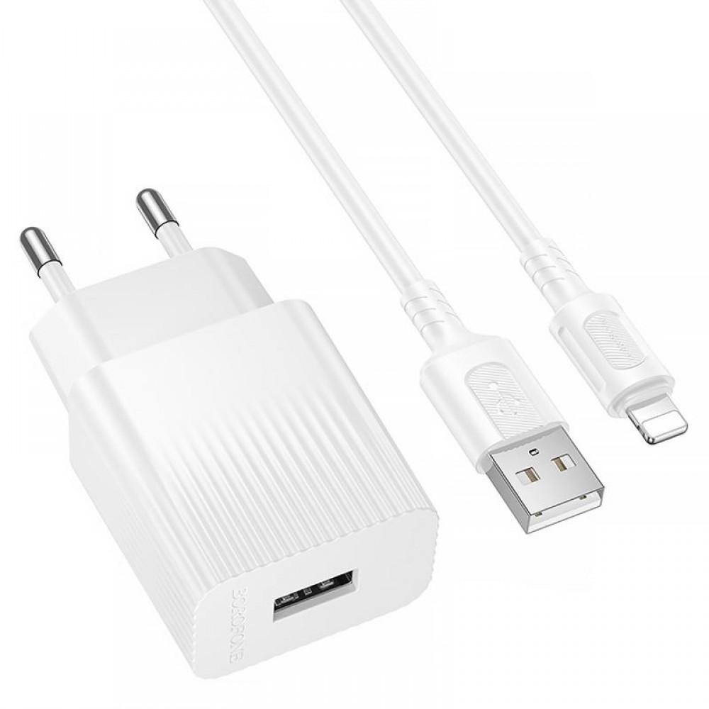 МЗП Borofone BAS71A Source 10.5W (1USB-A) + кабель USB to Lightning