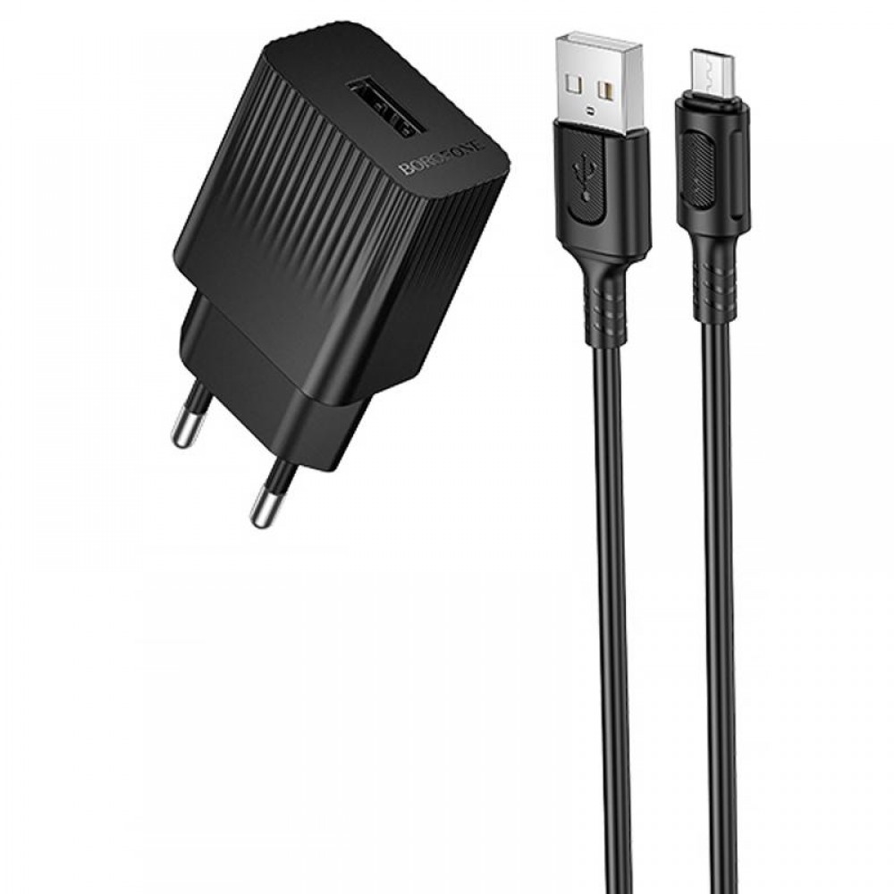 МЗП Borofone BAS71A Source 10.5W (1USB-A) + кабель USB to MicroUSB