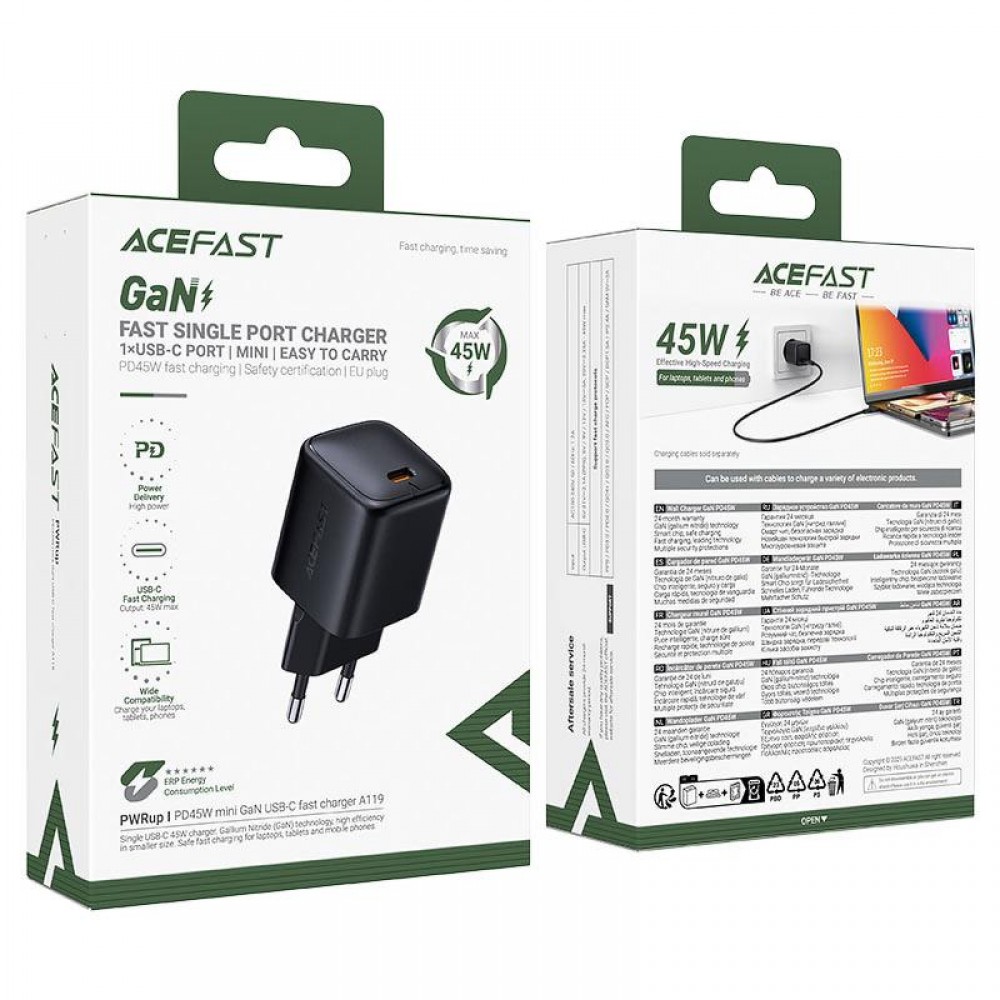 СЗУ Acefast A119 PD45W GaN (1USB-C) СЗУ Acefast A119 PD45W GaN (1USB-C)