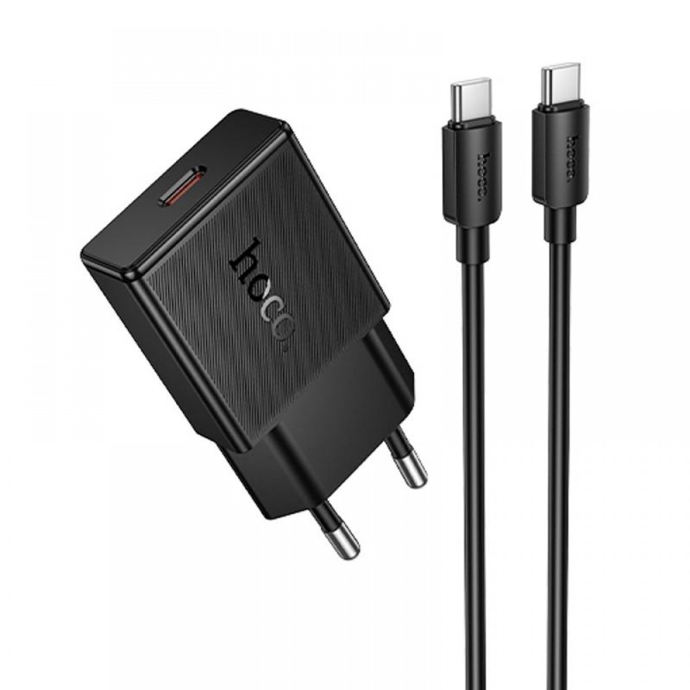 СЗУ Hoco N74 Speed ultra-thin PD25W (1USB-C) + кабель Type-C to Type-C