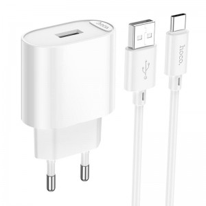 МЗП Hoco C109A Fighter 10.5W (1USB-A) + кабель USB to Type-C