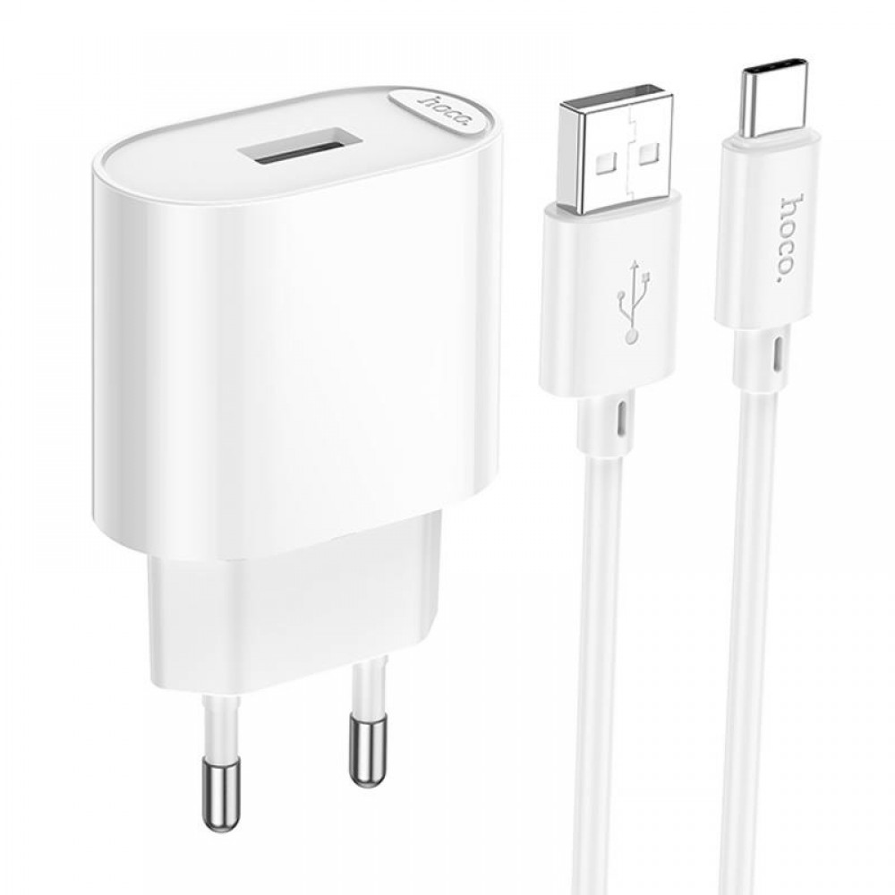 СЗУ Hoco C109A Fighter 10.5W (1USB-A) + кабель USB to Type-C