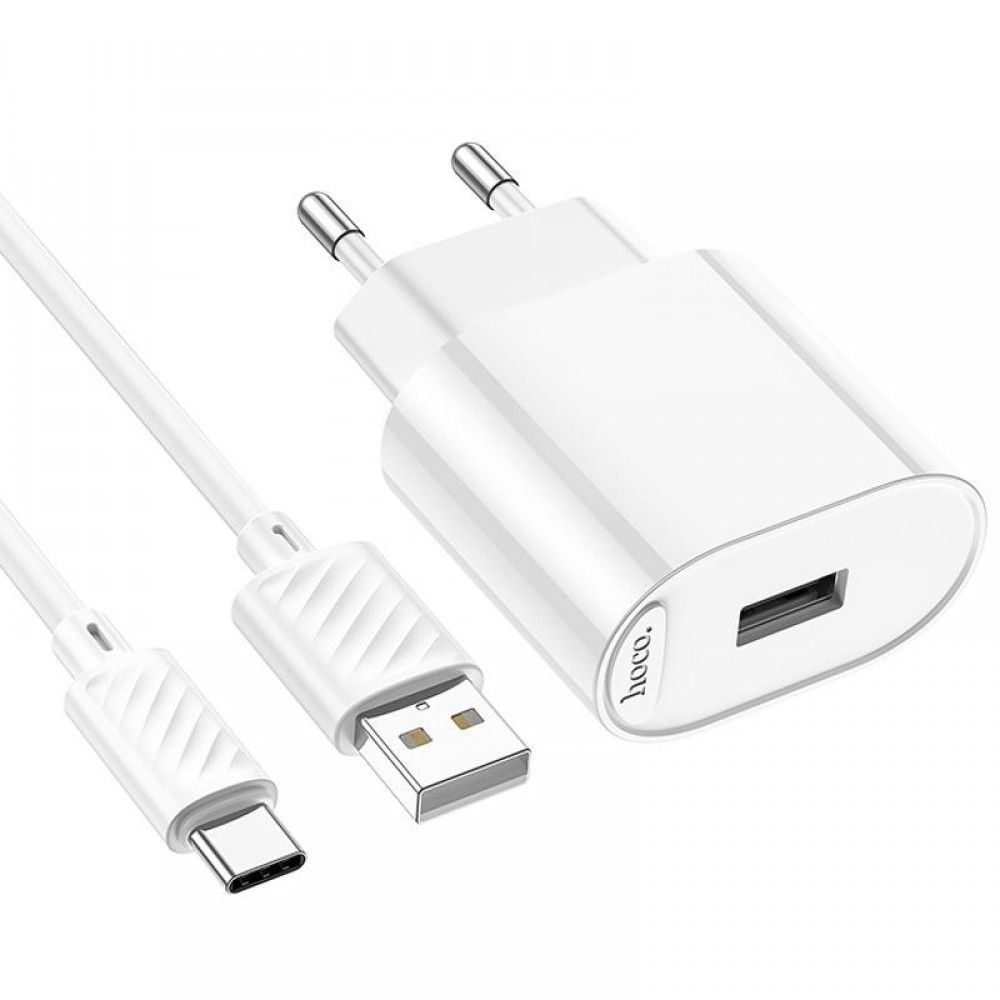 СЗУ Hoco C109A Fighter 10.5W (1USB-A) + кабель USB to Type-C