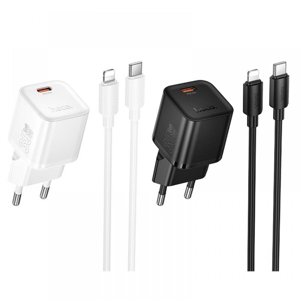 СЗУ Hoco N66 Ingenious PD35W (1USB-C) + кабель Type-C to Lightning