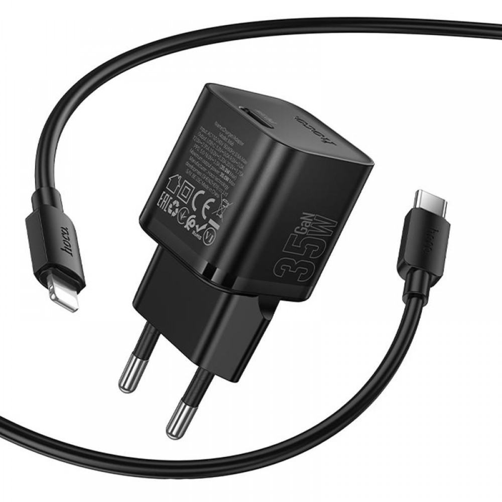 СЗУ Hoco N66 Ingenious PD35W (1USB-C) + кабель Type-C to Lightning