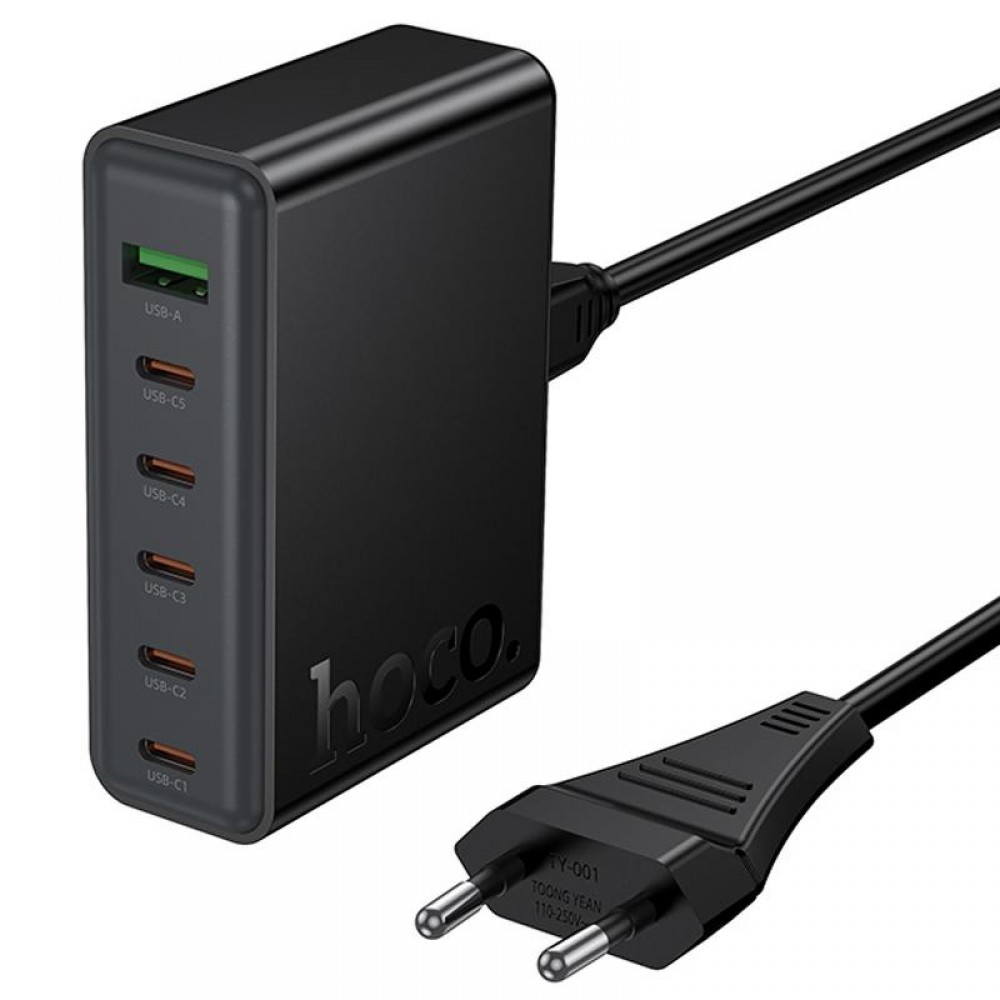СЗУ Hoco C152A Modern PD70W 6in1 (5USB-C и 1USB-A)