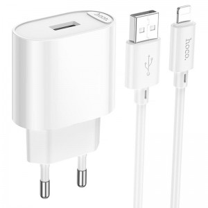 МЗП Hoco C109A Fighter 10.5W (1USB-A) + кабель USB to Lightning
