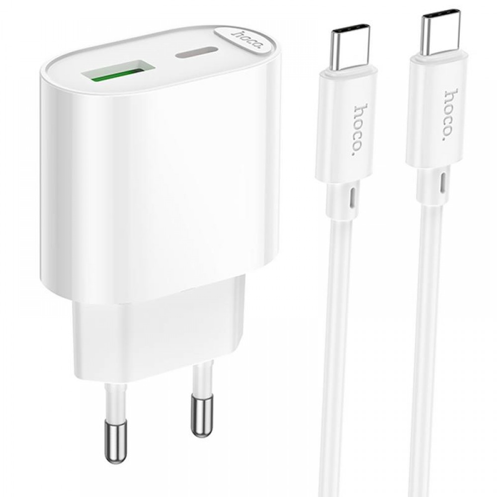 МЗП Hoco C109A Fighter PD20W+QC3.0 (1USB-A/1C) + кабель Type-C to Type-C