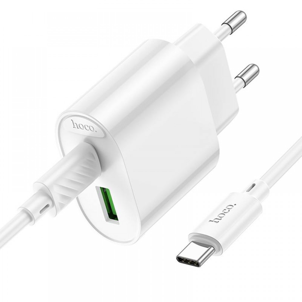 МЗП Hoco C109A Fighter PD20W+QC3.0 (1USB-A/1C) + кабель Type-C to Type-C
