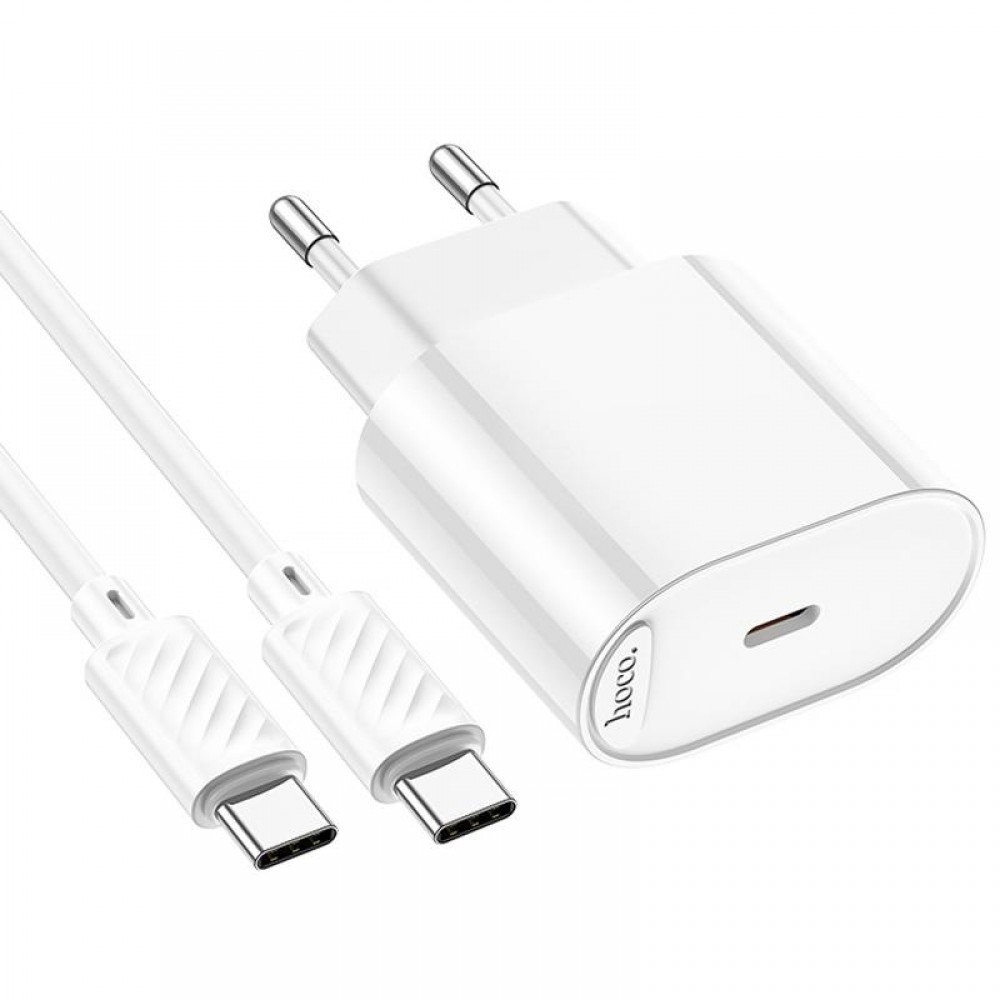 СЗУ Hoco C109A Fighter PD20W (1USB-C) + кабель Type-C to Type-C