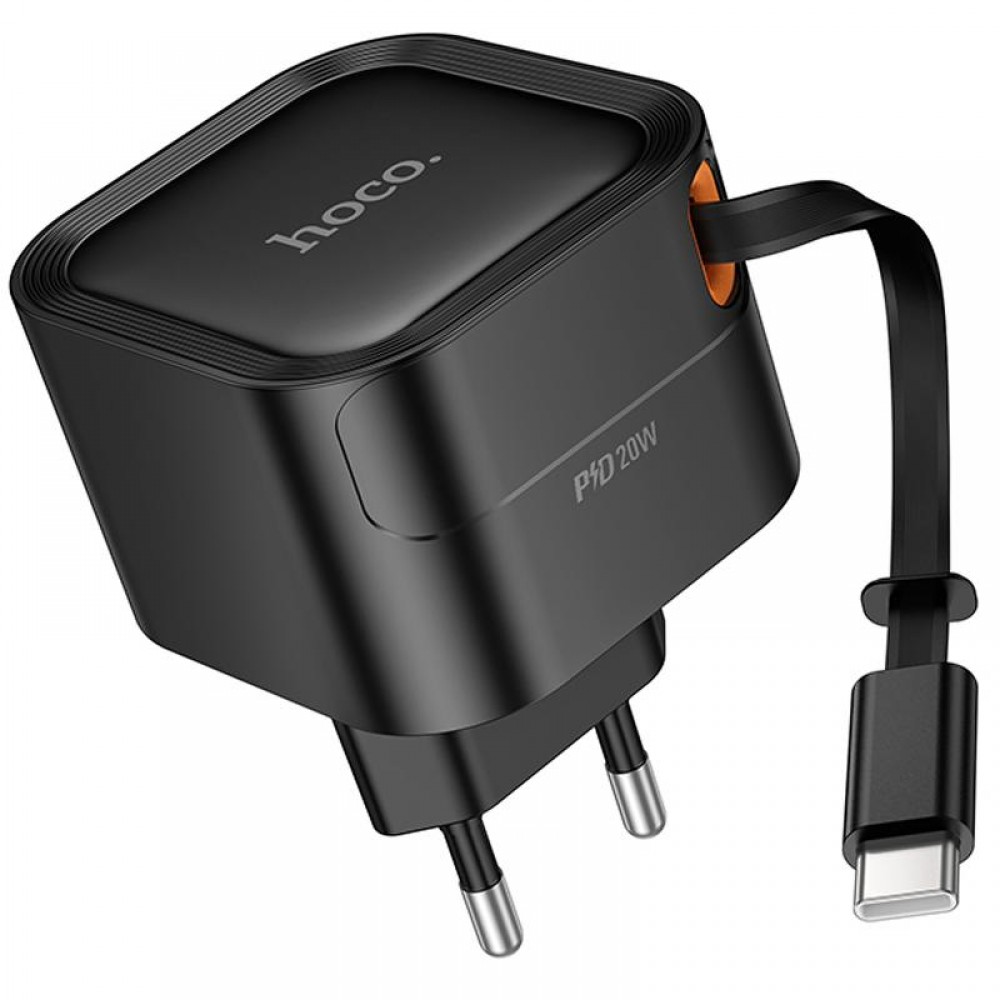 СЗУ Hoco C153A Changer With Retractable Cable Type-C PD20W