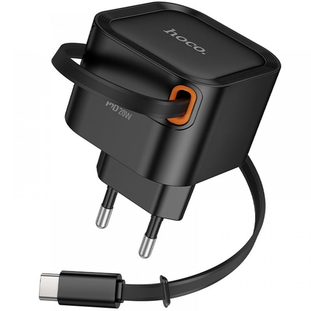 СЗУ Hoco C153A Changer With Retractable Cable Type-C PD20W