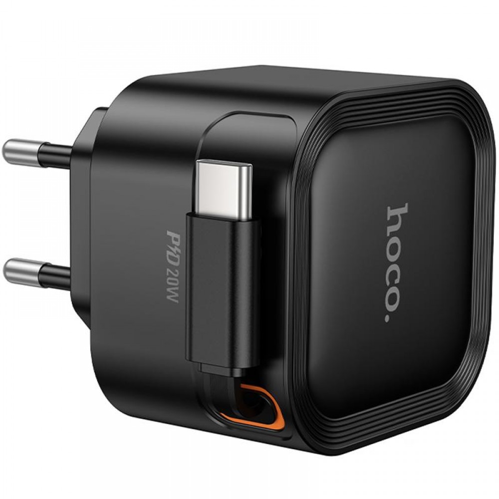 СЗУ Hoco C153A Changer With Retractable Cable Type-C PD20W