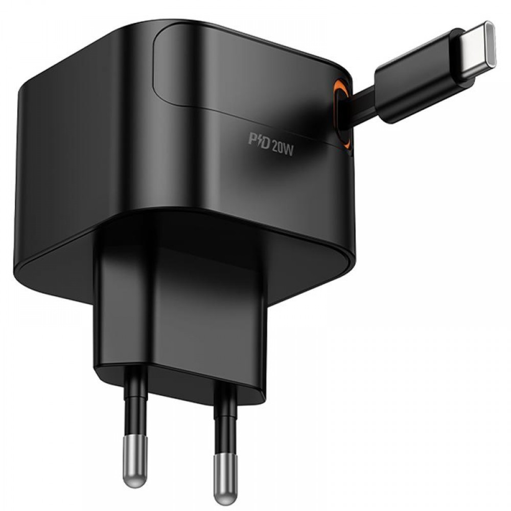 СЗУ Hoco C153A Changer With Retractable Cable Type-C PD20W