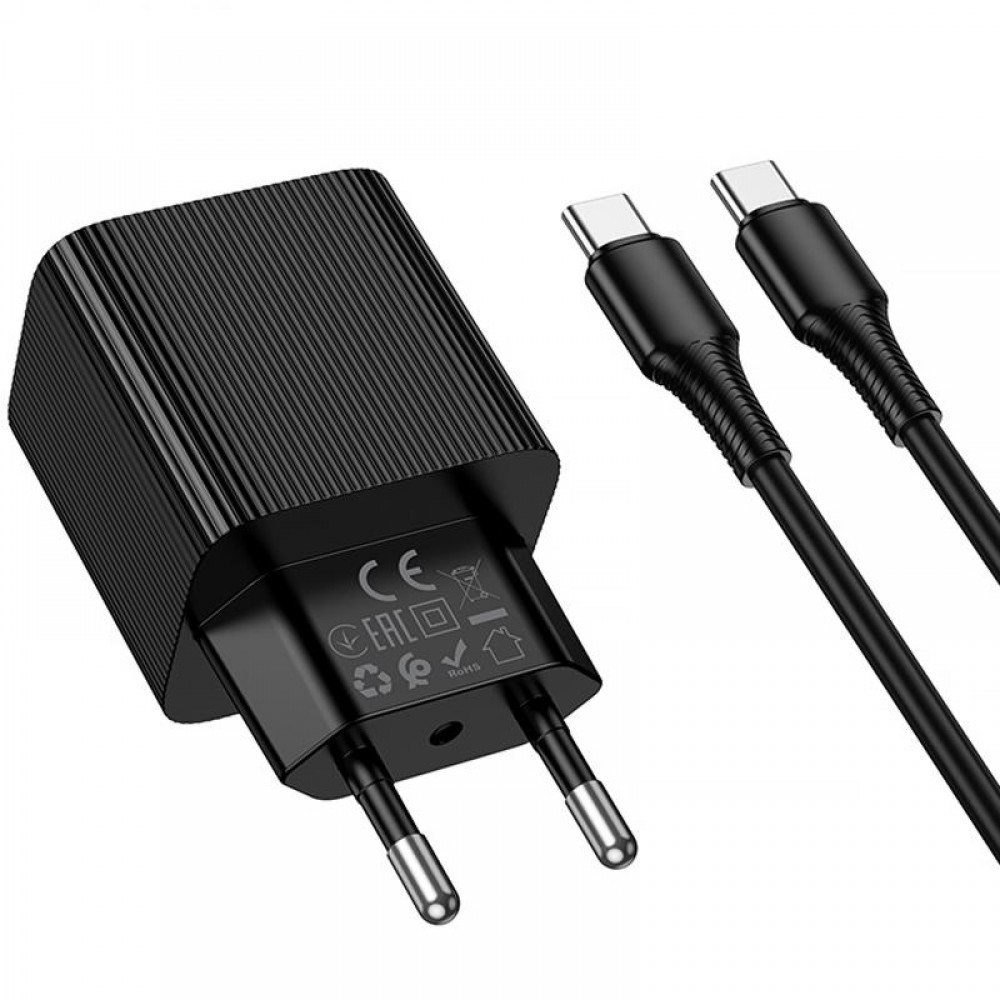 МЗП Hoco CS83A Excellent with digital display PD20W+QC3.0 (1USB-A/1C) + кабель Type-C to Type-C