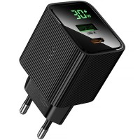СЗУ Hoco CS84A Excellent with digital display PD30W+QC3.0 (1USB-A/1C)