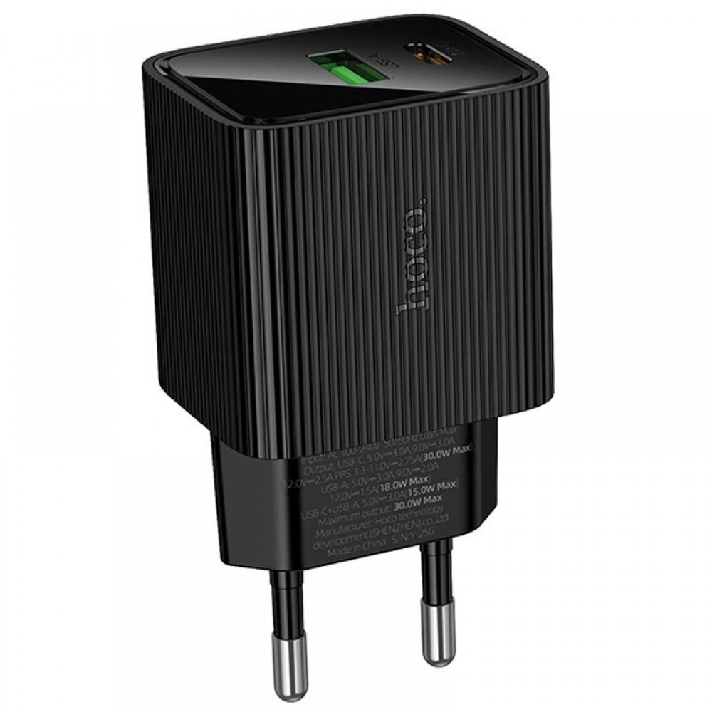 СЗУ Hoco CS84A Excellent with digital display PD30W+QC3.0 (1USB-A/1C)