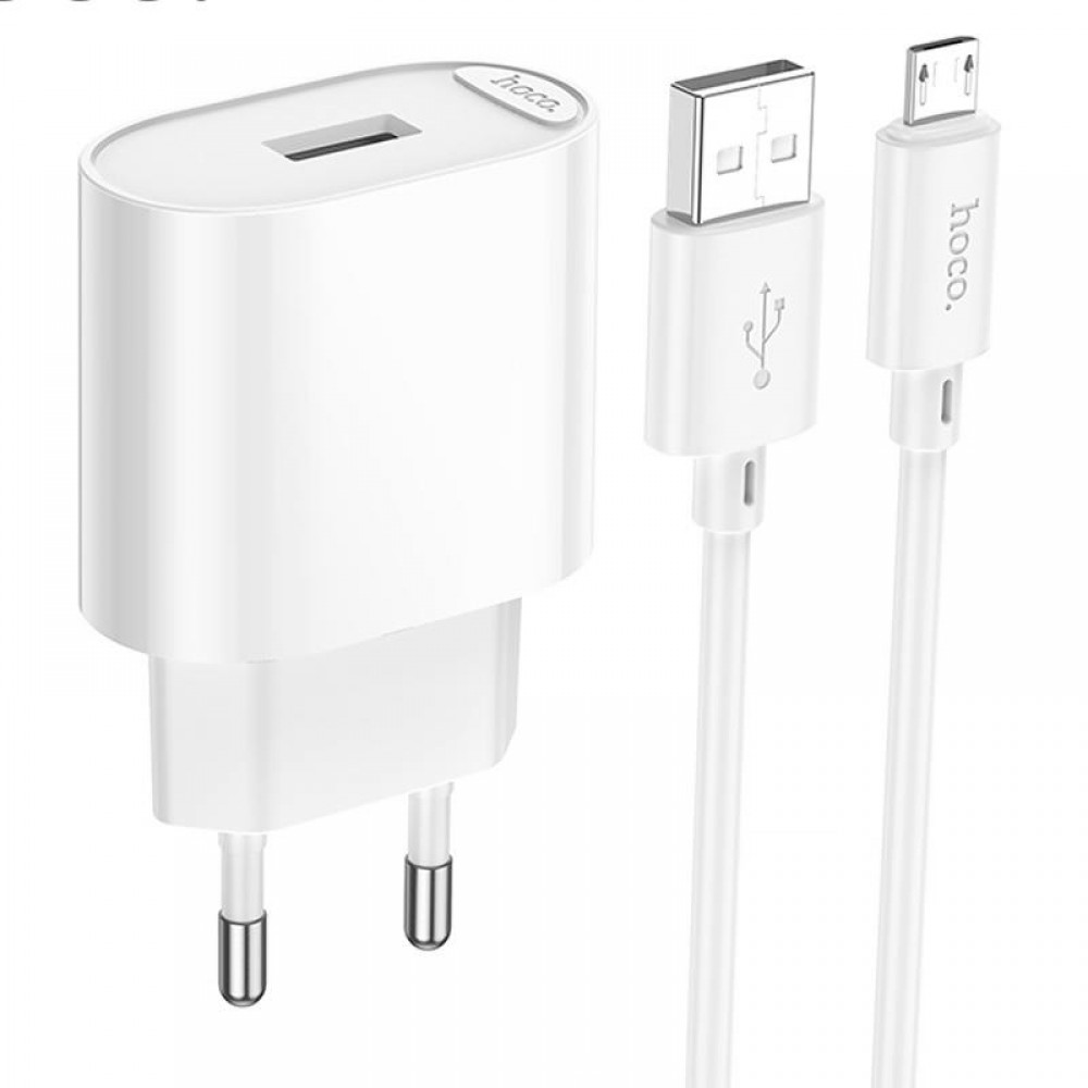 СЗУ Hoco C109A Fighter 10.5W (1USB-A) + кабель USB to MicroUSB