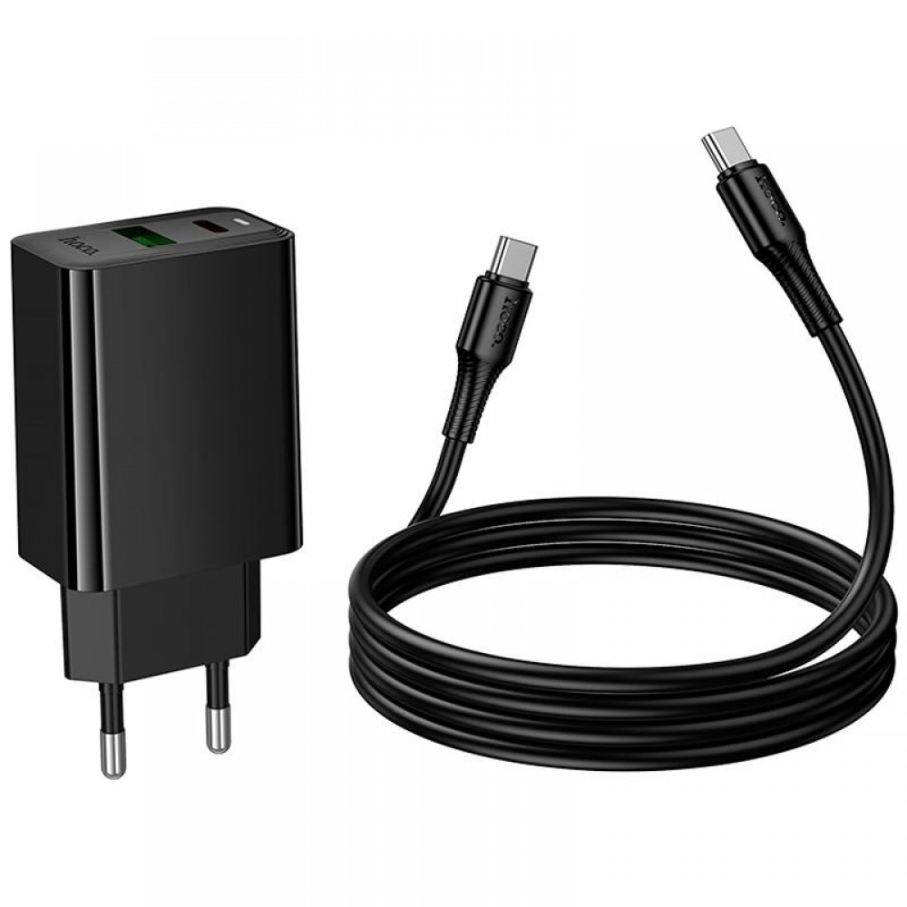 МЗП Hoco CS95A Leader PD30W+QC3.0 (1USB-A/1C) + кабель Type-C to Type-C