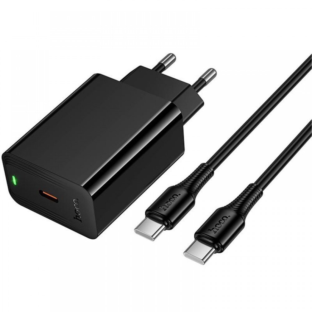 СЗУ Hoco CS93A Leader PD20W (1USB-C) + кабель Type-C to Type-C