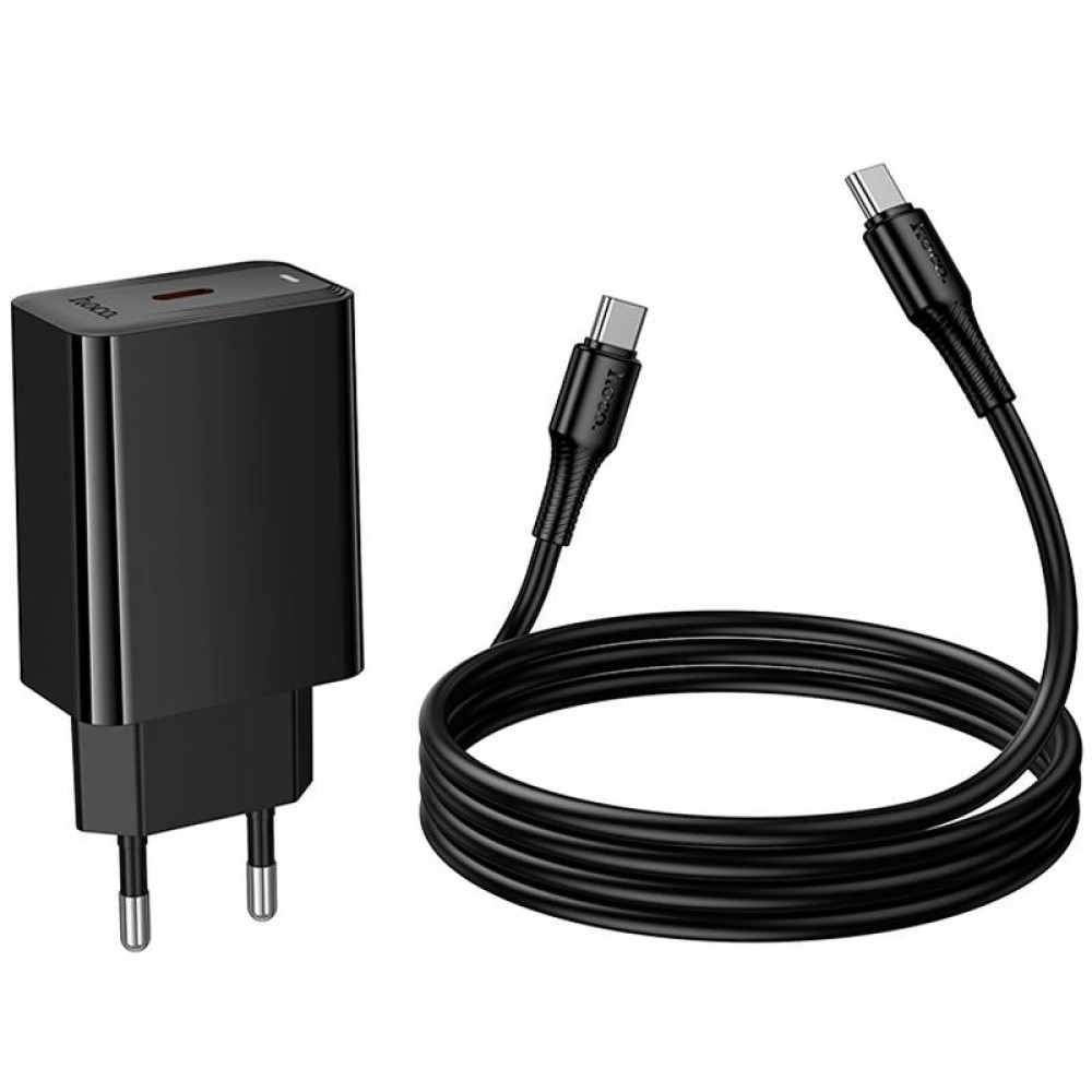 СЗУ Hoco CS93A Leader PD20W (1USB-C) + кабель Type-C to Type-C