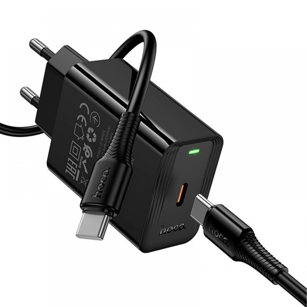 СЗУ Hoco CS93A Leader PD20W (1USB-C) + кабель Type-C to Type-C