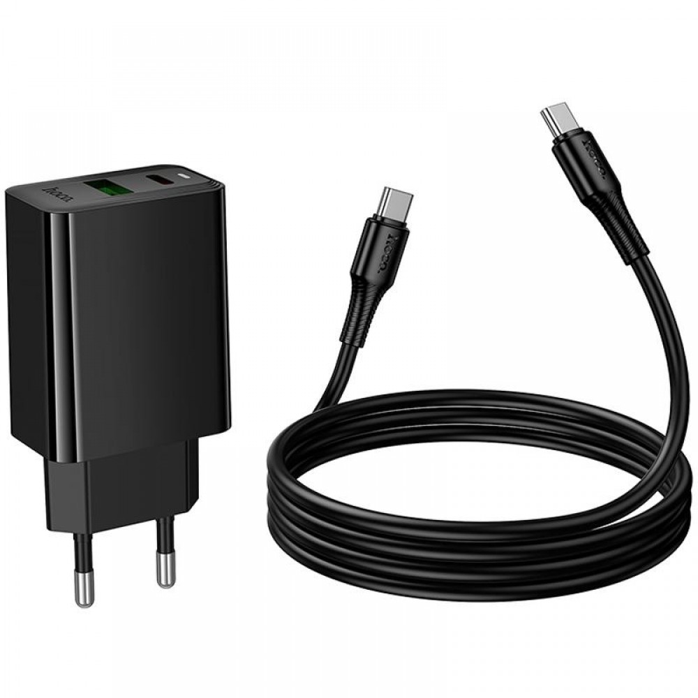 МЗП Hoco CS94A Leader PD20W+QC3.0 (1USB-A/1C) + кабель Type-C to Type-C