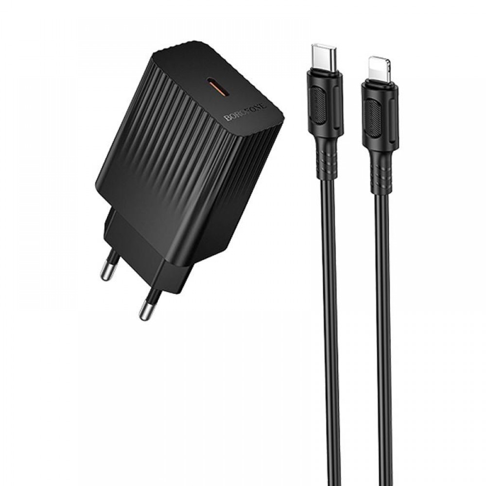 СЗУ Borofone BAS75A Source PD30W (1USB-C) + кабель Type-C to Lightning