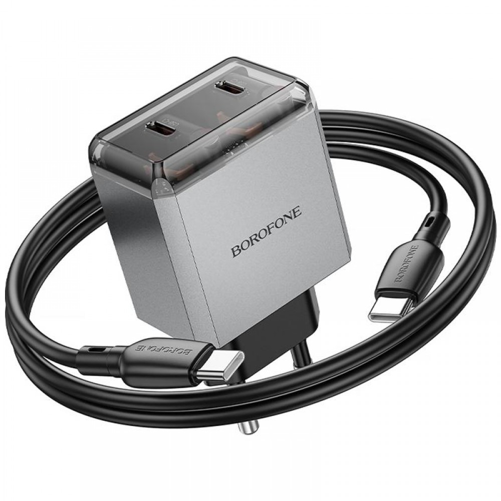 СЗУ Borofone BN21 Lena PD40W+QC3.0 (2USB-C) + кабель Type-C to Type-C